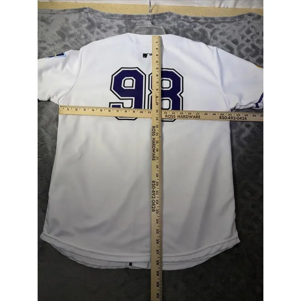 Match-Up MLB Tampa Bay Rays Reversible # 08 & #98 Baseball Jersey Size Medium - Picture 11 of 15